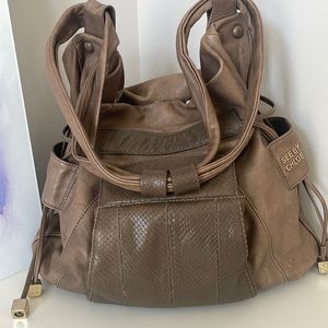 See by Chloe, Snakeskin Embossed Leather Slouch Shoulder Bag in Pebble/Taupe.
